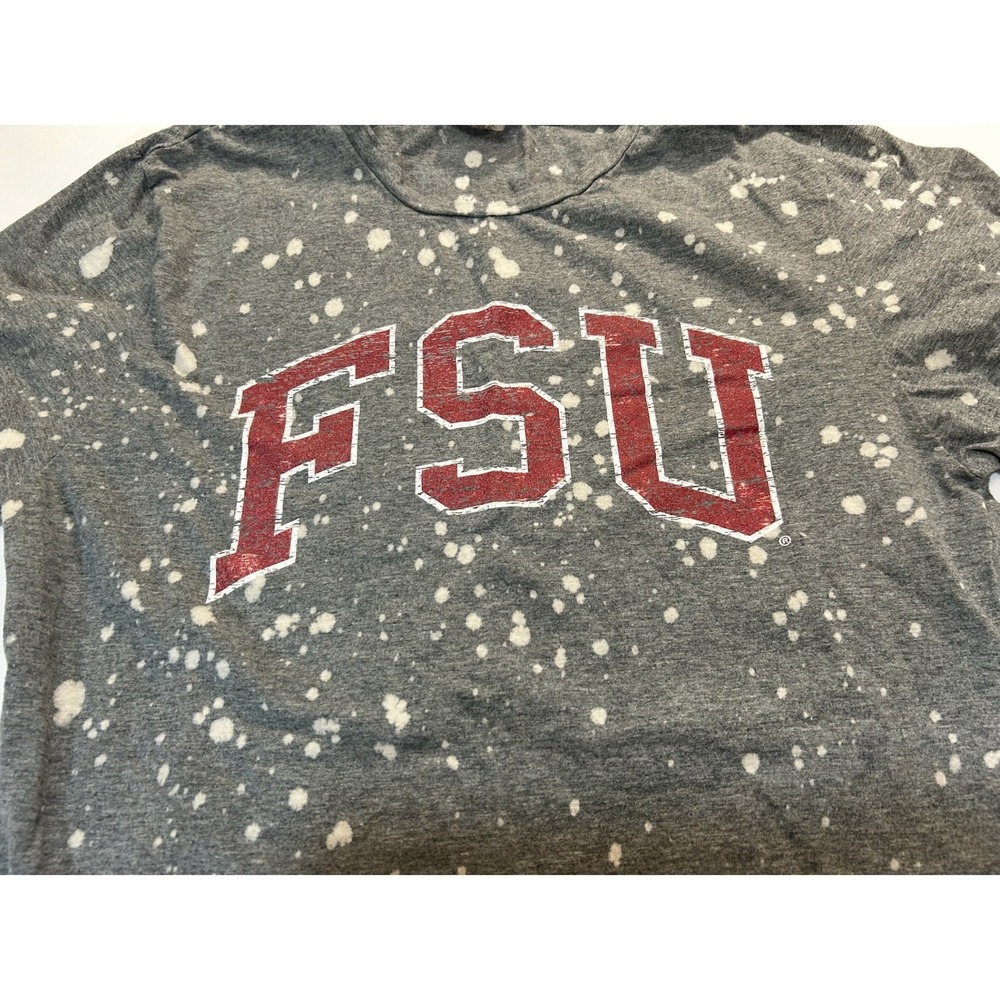 Gameday Couture FSU Florida State Mens Bleached Splatter T-Shirt Grey Mens - Picture 3 of 5